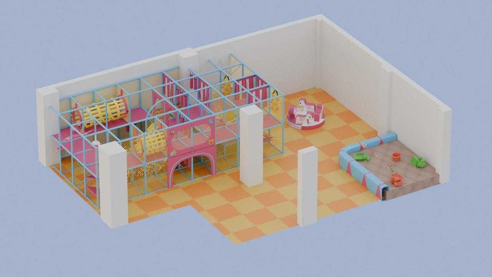 Детский лабиринт, детский игровой парк.