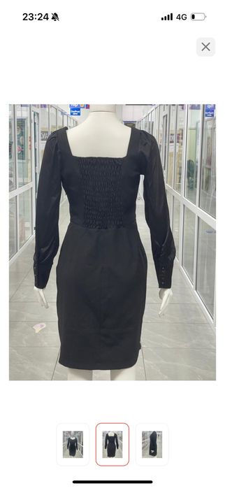 Платье черное до колен