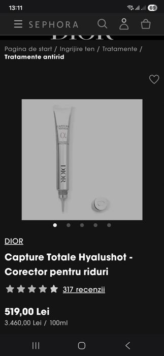 Dior capture totale hyalushot antirid