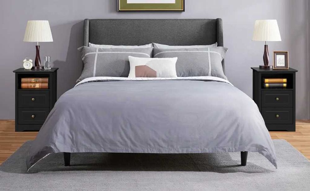 Noptiera moderna cu sertare si spatiu depozitare |R 591763 Black