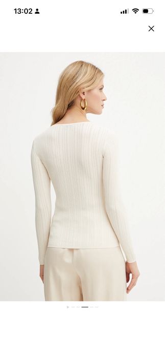 Elisabetta Franchi блуза с красив дизайн цвят ivory