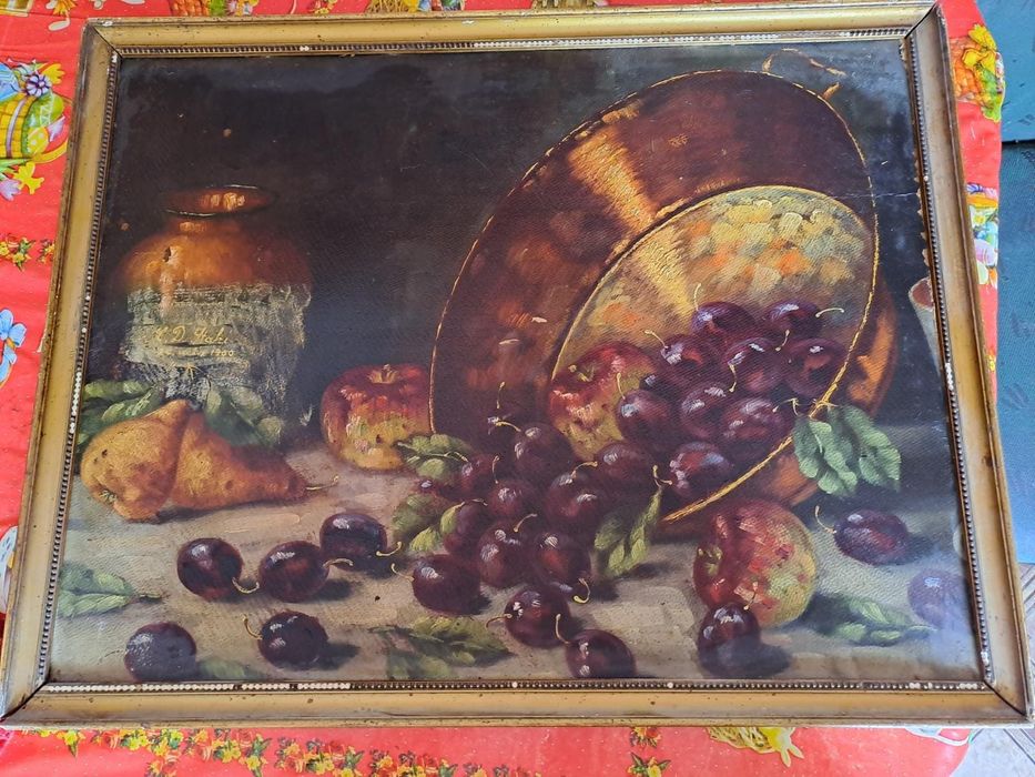 Tablou vechi,ulei,semnate diverși autori consacrați.