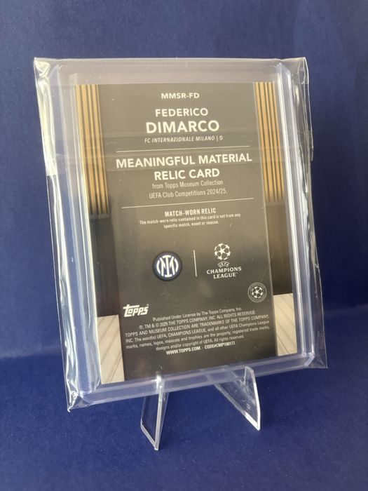 Federico Dimarco match worn patch /399 topps museum collection 24/25