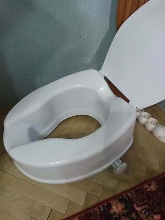 Înălțător vas wc cu capac, 15 cm, nou