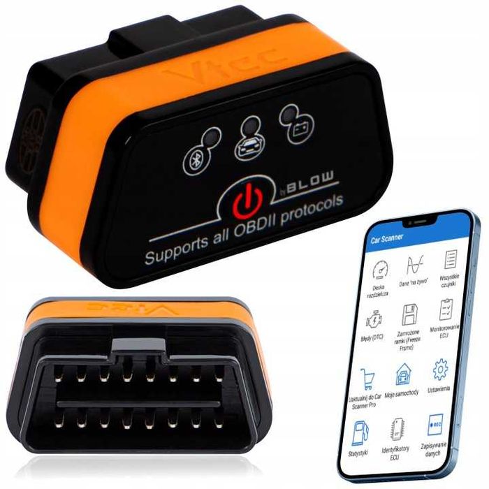 OBD2 ELM327 Bluetooth Диагностика за Кола, Android iPhone, Трие Check Engine