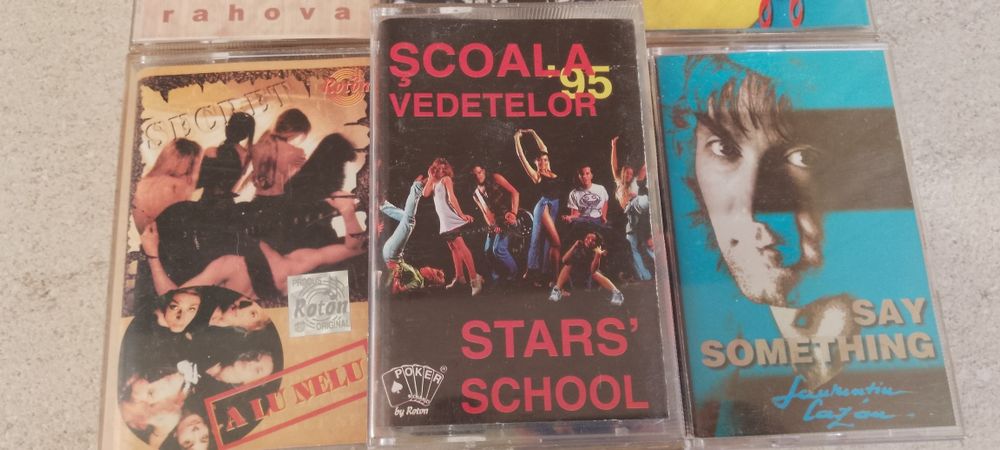 Casete audio cu muzica românească . Phoenix, I.R.I.S.,  Laurențiu Cazan,  Școala Vedetelor, etc .muzica buna , de colectie