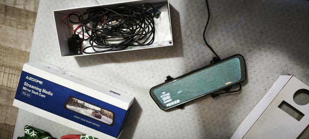 AZDOME PG02 – 10″Видео Огледало Двойна Камера HDНощно Виждане G-Сензор