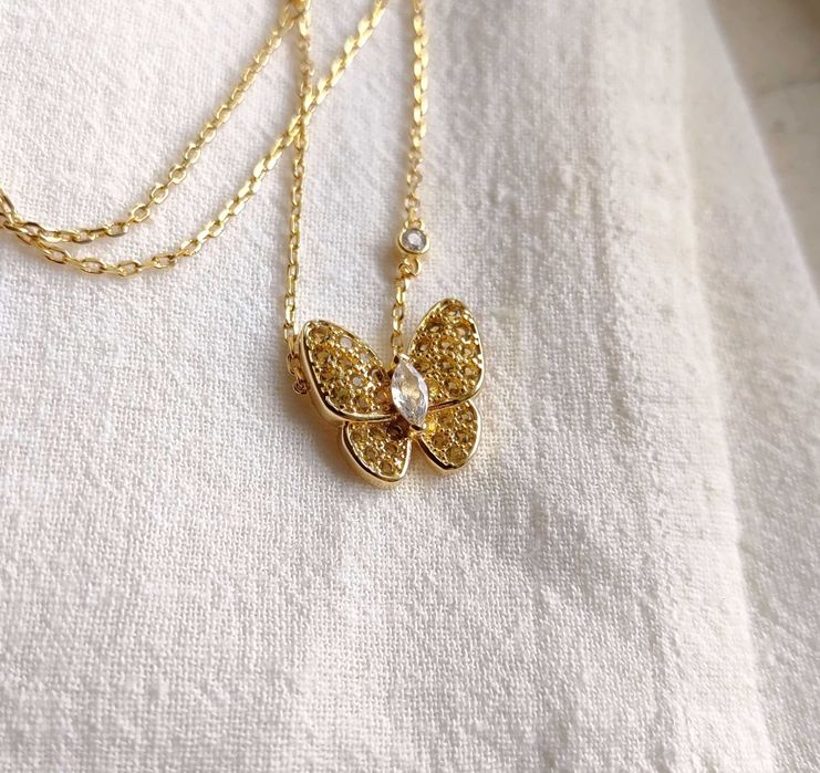 Златно колие с пеперуда с диаманти, Van Cleef & Arpels VCA