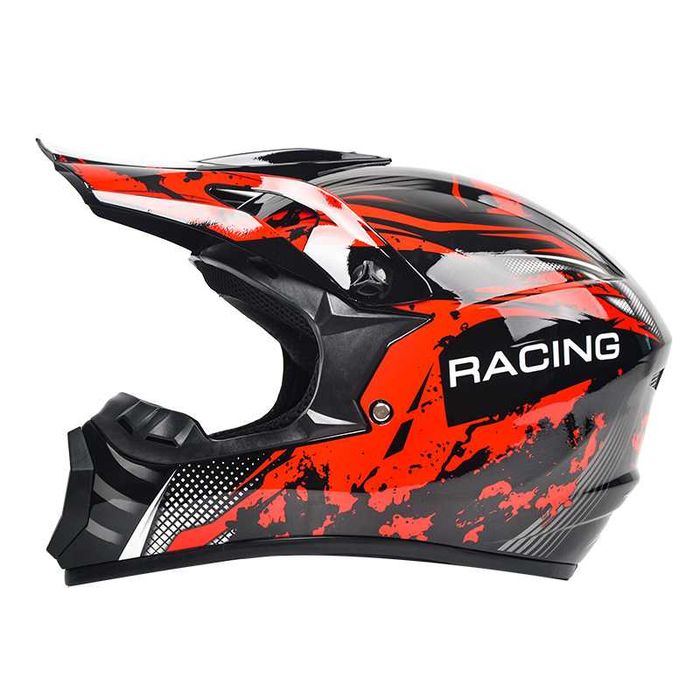 Casca Moto Enduro Cross ATV - S / M / L / XL - Rosu