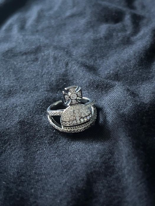 Inel Vivienne Westwood Orb Iced Out Adjustabil Vivi Ring