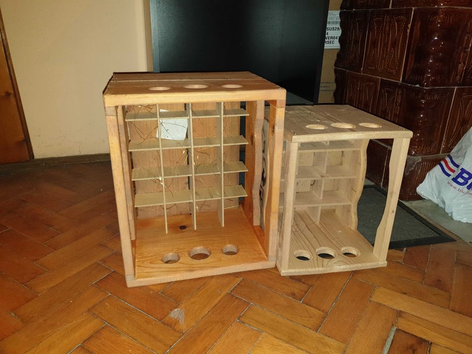 lada bere - suport vin - lada lemn decoratiune / suport sticle de vin