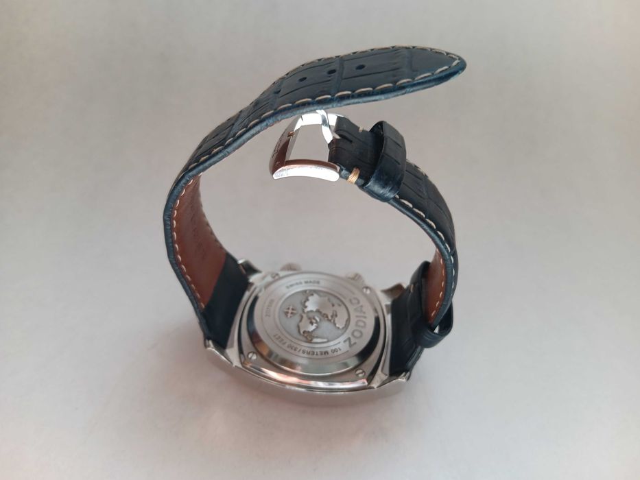 Ceas Zodiac Desert Master Blue ZO7000 GMT World Timer Men's Watch, Rar