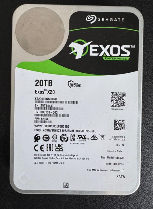 Vand 2 buc HDD 20TB Segate EXOS Hard Disk-pret fix