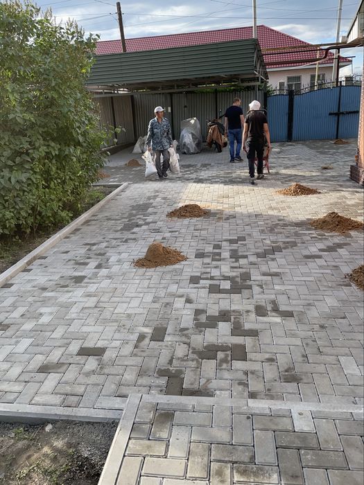 Укладка брусчатки