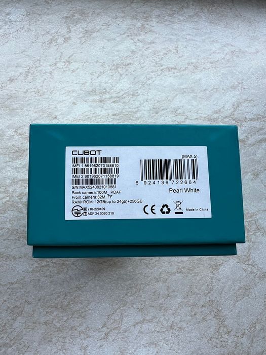 Telefon CUBOT MAX 5, 12GB RAM/ 256GB, 5G. NOU in cutie