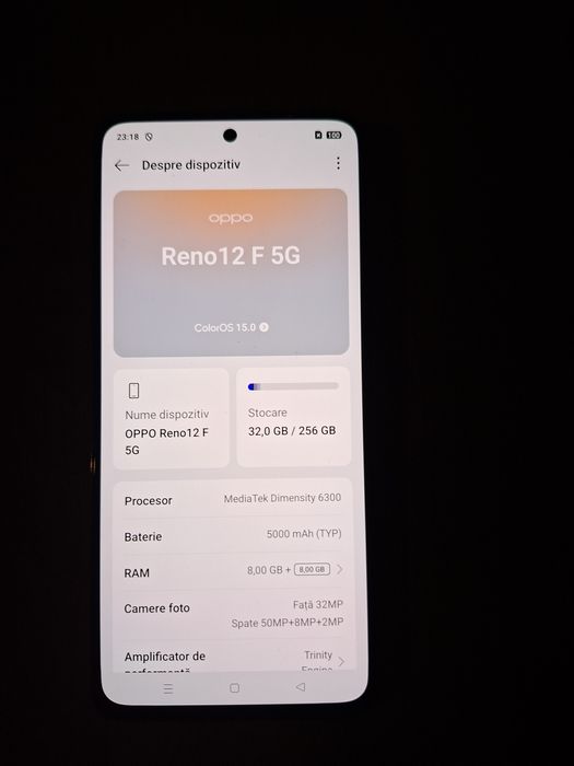 Oppo Reno 12 F 5G Dual SIM  256GB Memorie internă