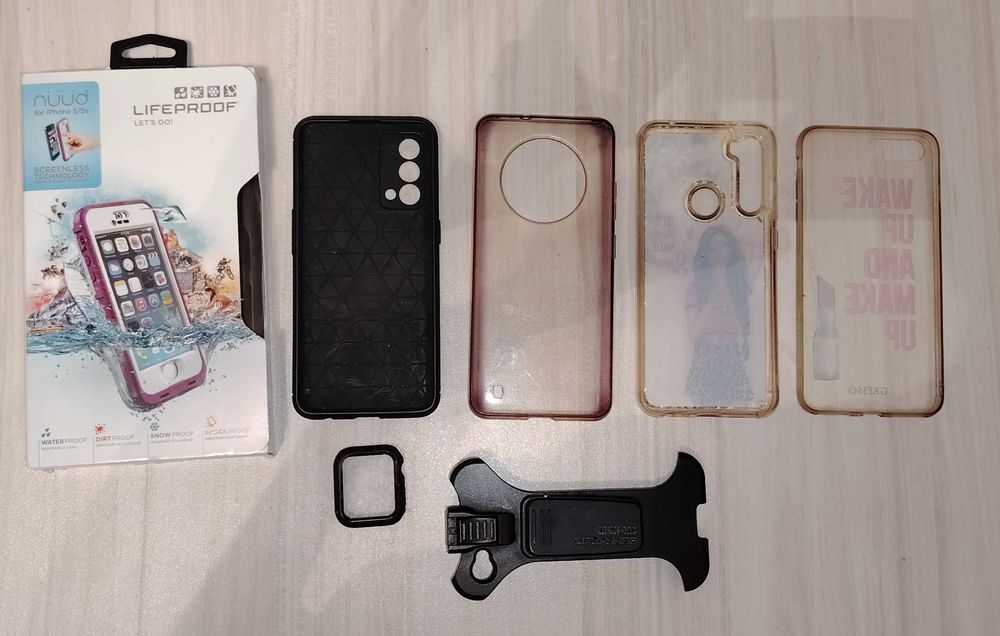 калъфи iphone 4, 5, Redmi note 8t, realme gt master, apple watch