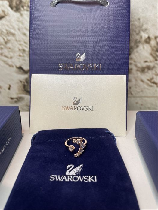 inel semiluna rose gold swarovski