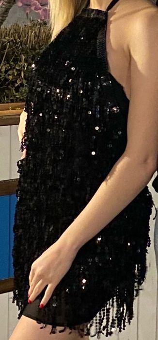 Черни рокли с пайет и камъни