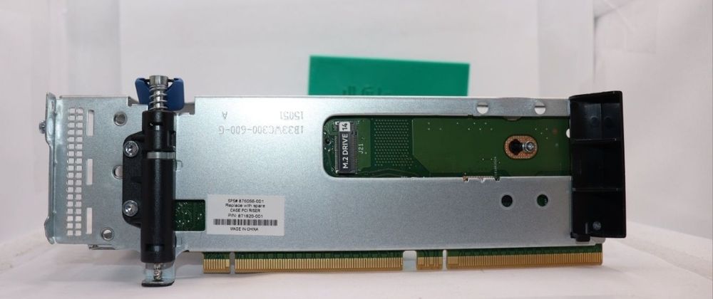 Primary Dual M.2 Sata/ PCIe Riser + Cage Server HPE DL380/385/560 Gen 10 HPE 8 7 7 9 4 6 - 0 0 1