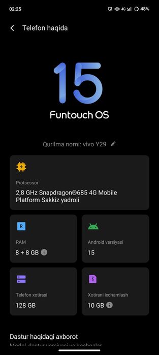 1yil garantyasi bor full dak