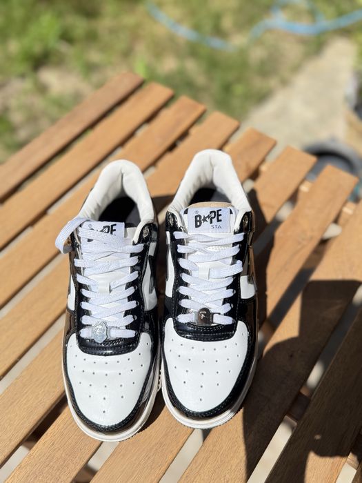 Sneakers BAPE STA nr. 40 (25 cm) alb/negru – stare impecabilă