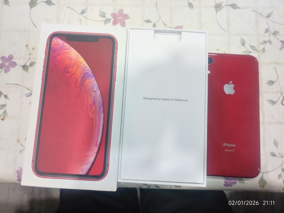 Iphone xr 64 GB 76% batareya telefon ochilmagan karobka dokument full.