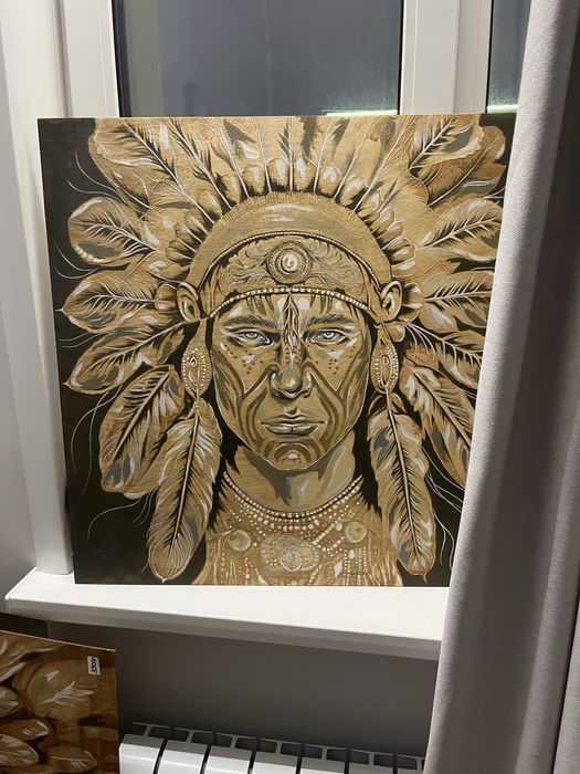 Картины гравировка с росписью