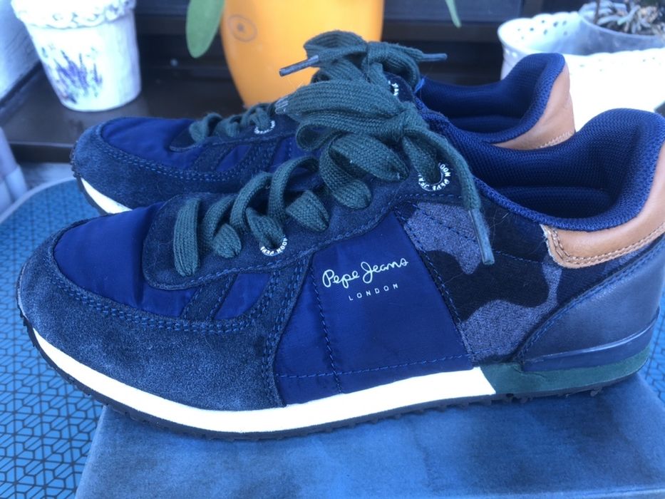 Pantofi copii Pepe Jeans marimea 35, albastru camuflaj