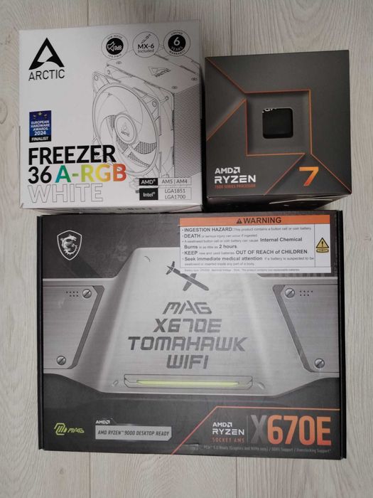 KIT AMD Ryzen 7  7700 + MSI X670E TOMAHAWK WIFI + cooler Arctic rgb