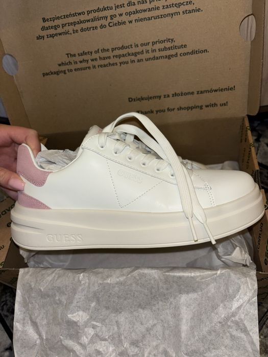 Guess Сникърси Elbina FLJELB LEA12 Бял