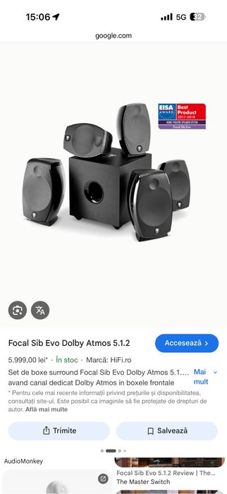 Focal SiB Evo Dolby atmos 5.1.2 nou