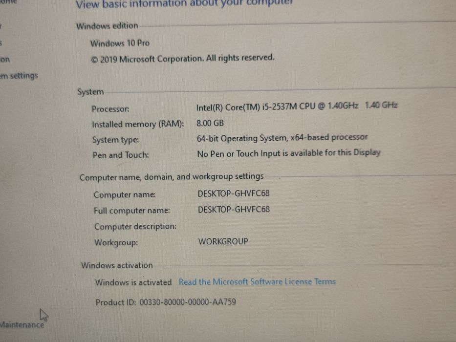 Laptop Samsung 900x - i5-2537m/8gb/128Gb/Bat. OK/Tastatura ILUMINATA