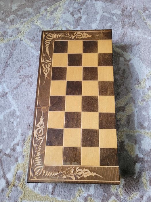 joc sah, table 45x45, piese lemn