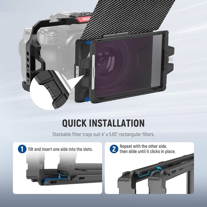 Matte box за камера. ND филтър. Компендиум. Камера. Обектив.