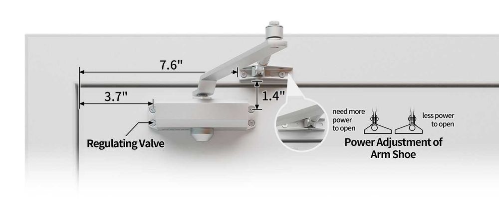 Автоматичен затварящ механизъм за врати Marie 23-45 кг серт. по EN1154