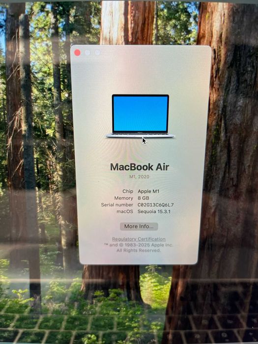 Apple MacBook Air Retina 13" - 2020 - A2337 -M1- 8 GB RAM - 256 GB SSD