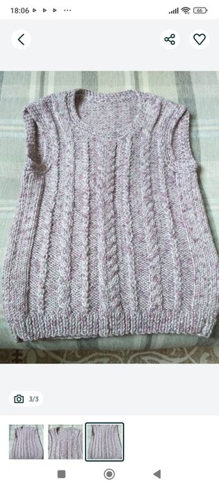 Вязаные вещи, теплые, свитер и жилетка