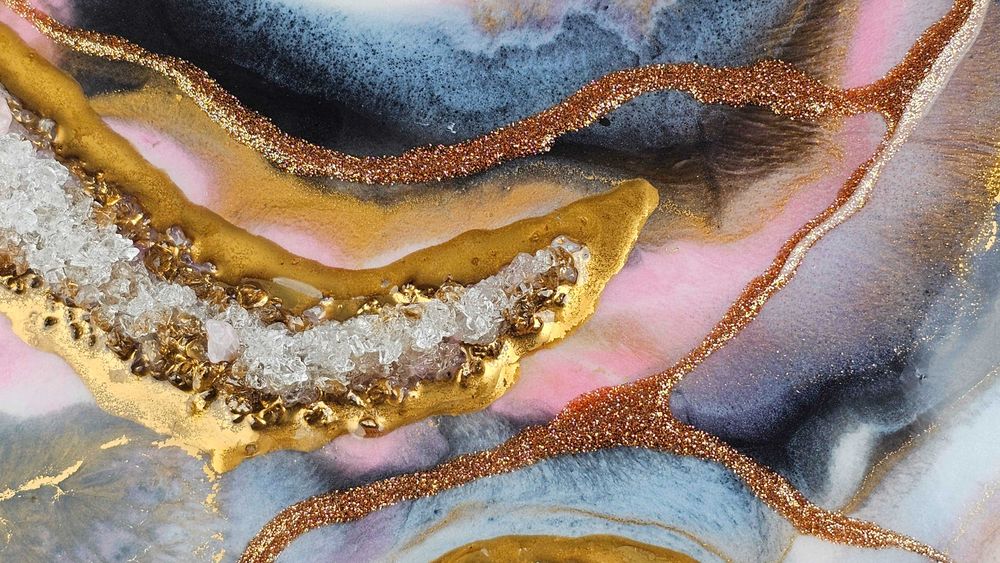 3D картини тип Геода "Силвър Лава" и "Дуализъм" епоксидна смола