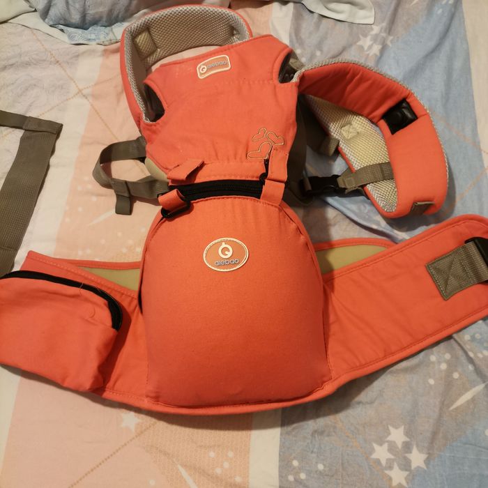 Marsupiu ergonomic Aiebao cu scaunel, Corai