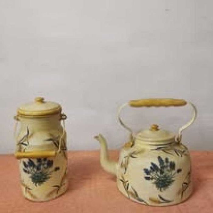 Set de ceainic cu capac pictate manual decor