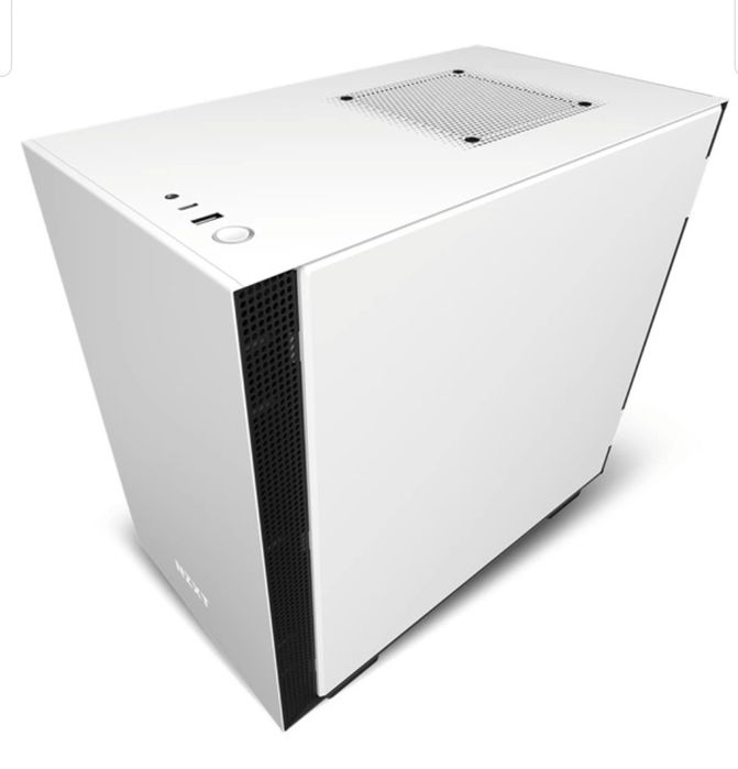 Carcasa gaming NZXT H210 Mini ITX Tempered Glass (Matte White)