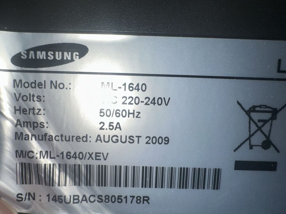 Продам принтер Samsung ML-1640