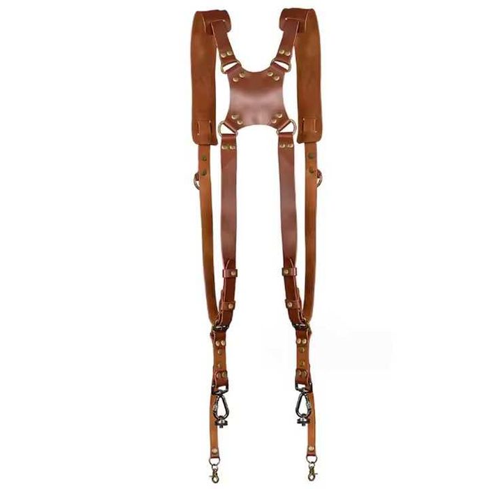 •	Ham pentru aparate foto 2 camere Curea din piele cu umar dublu