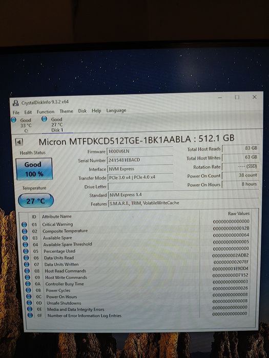 Vând SSD Micron 2550/2500/2400E 512GB gen4 nvme nou Transport 15 lei!