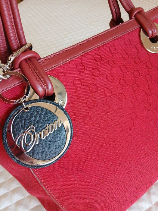 Оригинална чанта Oroton Monogram Tote (Естествена кожа & Жакард) – КАТО НОВА!