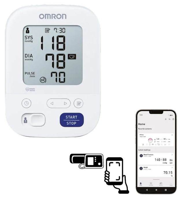 Апарат за измерване на кръвно налягане OMRON X 3 Comfort (Япония).