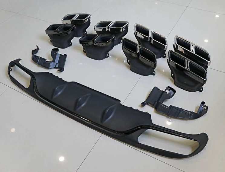 AMG Mercedes W213 2016- Дифузьор + Накрайници Чисто Нови