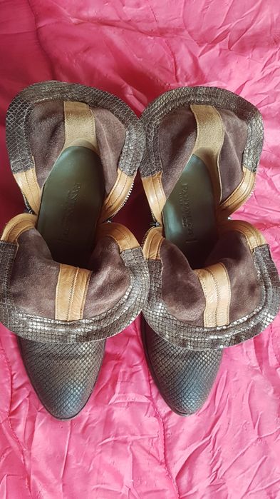 Италиански дамски боти естествена кожа 39 номер