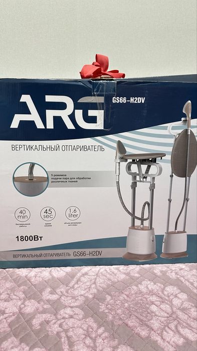 Новый отпариватель ARG GS66-H2DV белый не использованный за 15000 тг.